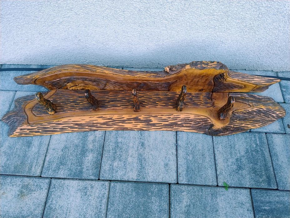 Wieszak drewniany retro