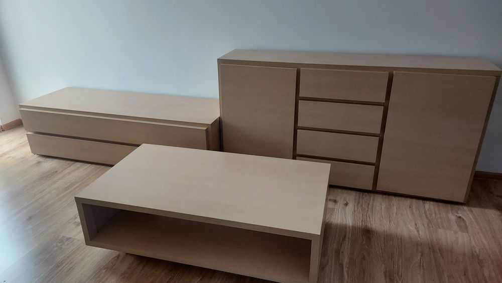 Meble do salonu (komodax2, stolik i słupek)