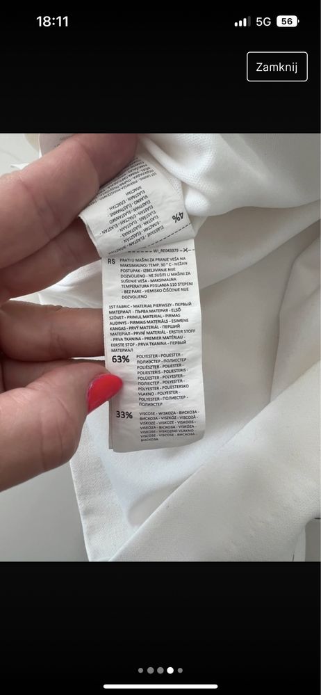 Biala sukienka Reserved- rozm.S