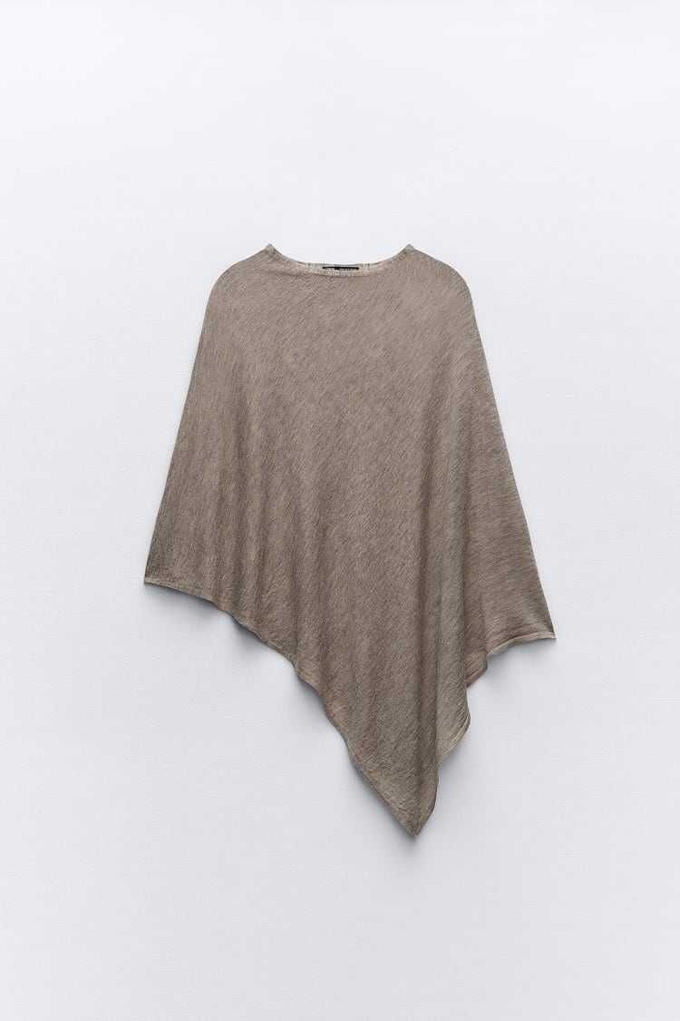 Zara poncho 100% wełny