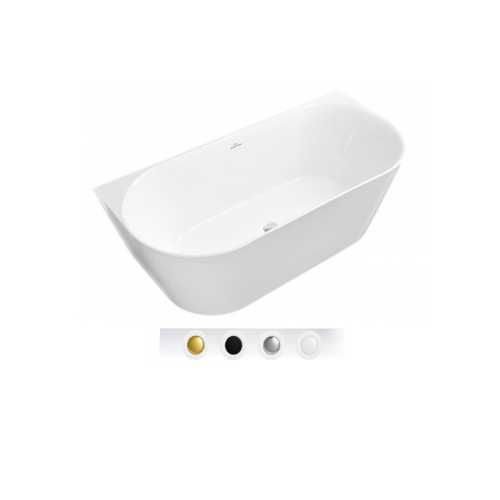 BRAIDER Akrylowa Wanna Wolnostojąca RESTIA SLIM 160 Biała Przyścienna