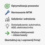Optymalizacja procesów | Lean | Normowanie MTM | Szkolenia i wdrożenia