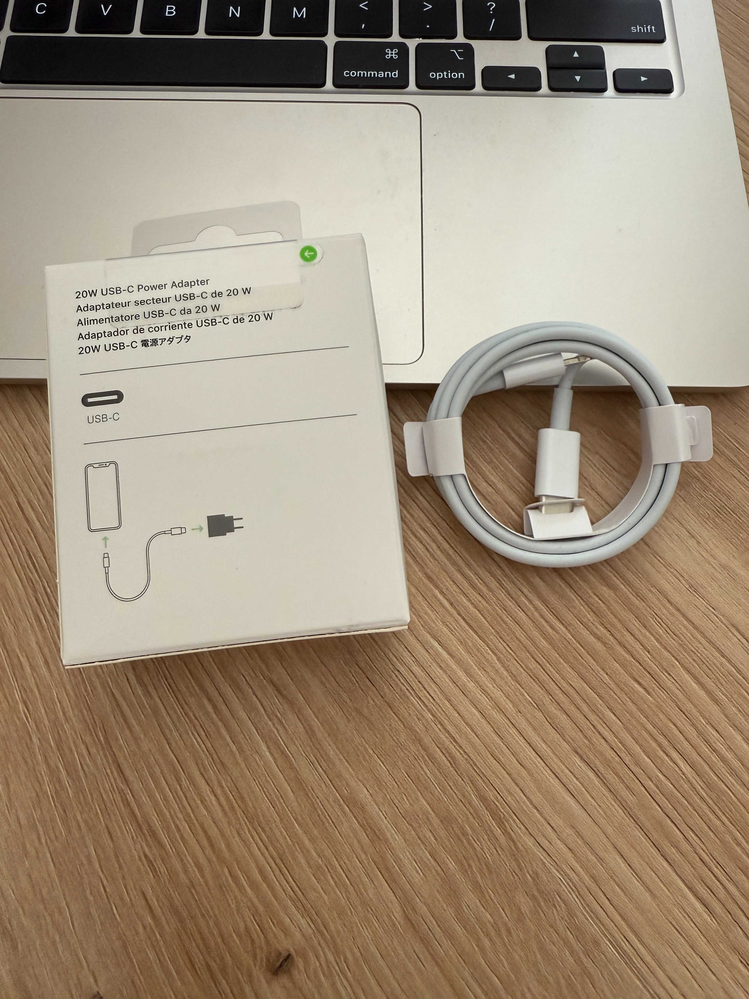 Oryginalny Zasilacz 20W Apple + kabel iPhone USB-C to Lightning 1m