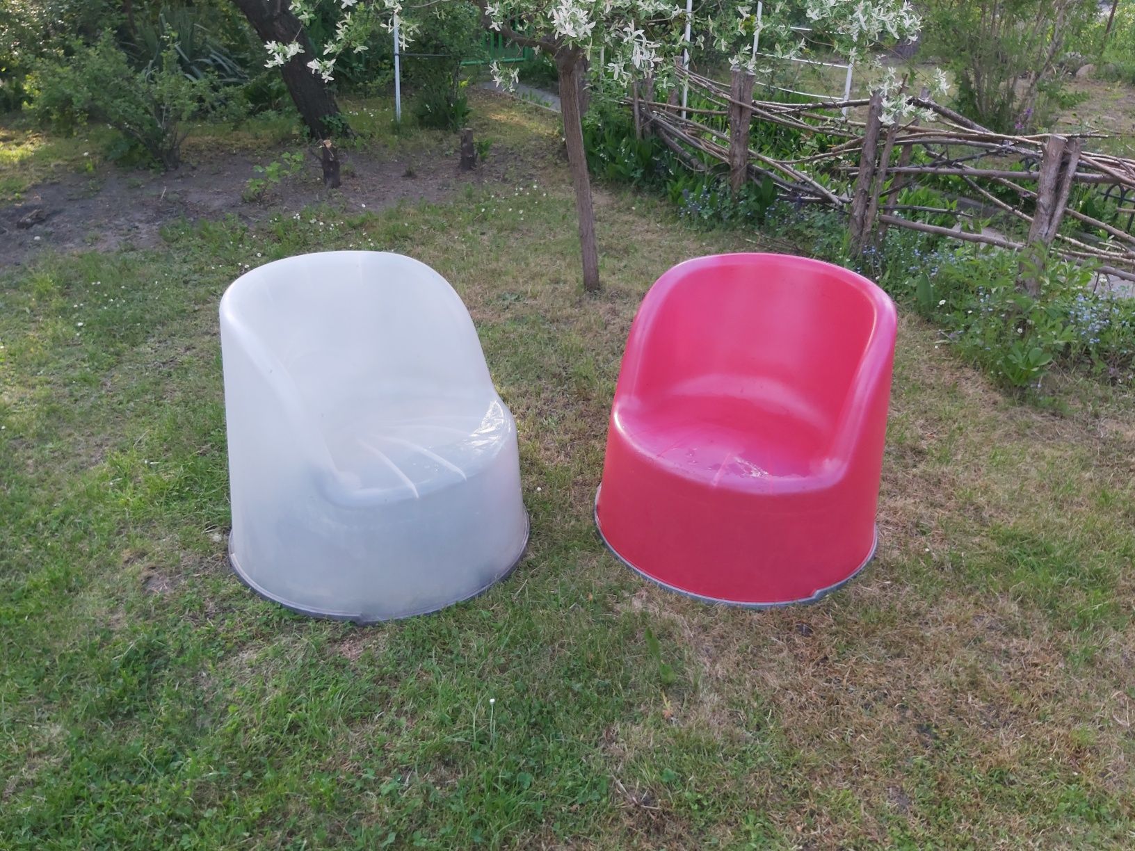 Ikea Kimme 2 x fotel krzesło ogrodowe plastik zewnątrz wewnątrz kolor