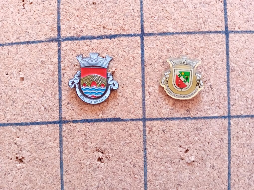 Vários pins de coleção