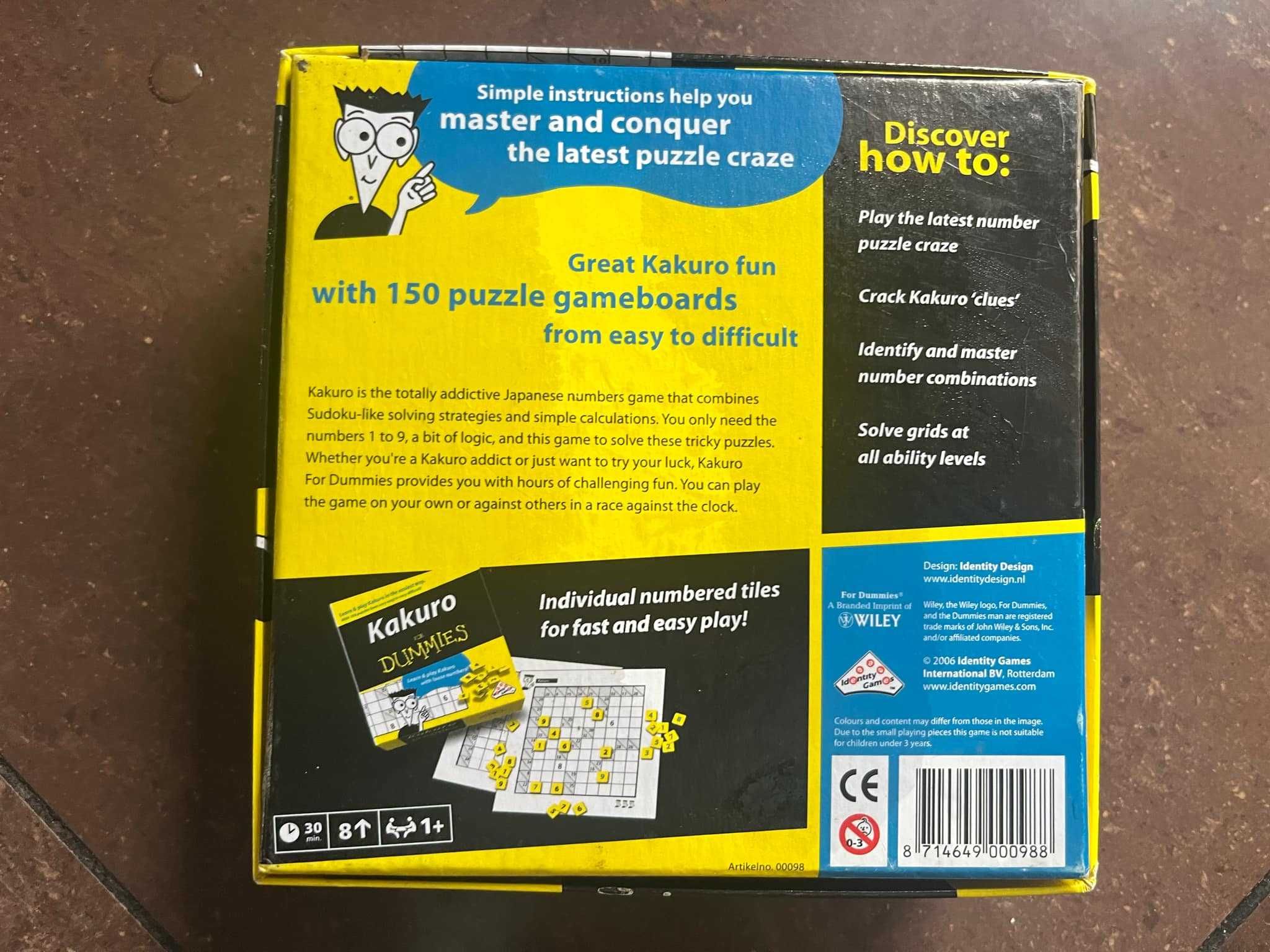 Gra liczbowa Kakuro for Dummies  wersja angielska