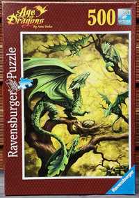 Puzzle 500 Ravensburger Age of Dragons Anne Stokes Forest nie 1000