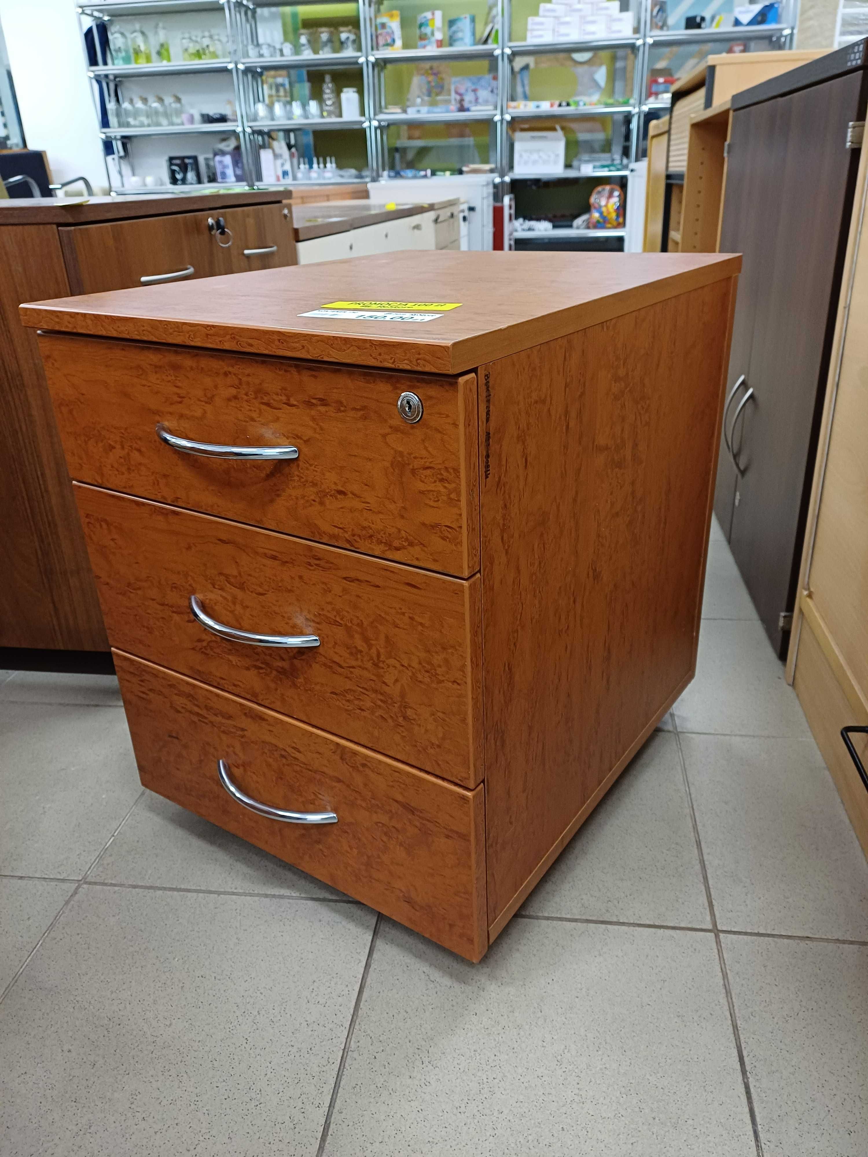 Ładna mahoniowa szafka pod biurko z czeczotą