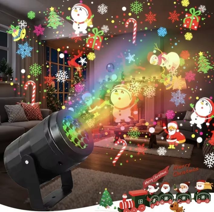 Projektor Świąteczny LED • 16 Wzorów • Dekoracja•Prezent