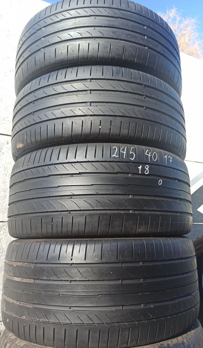 Шини 225/45 та 245/40 R17 Continental комплект, різноширока літня