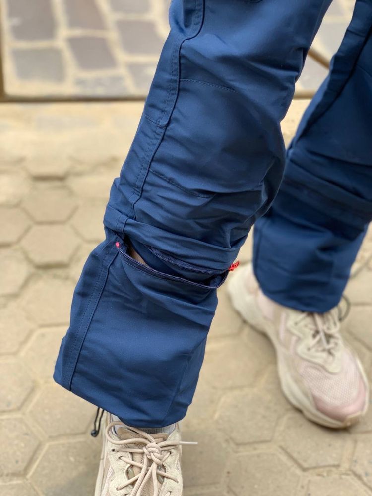 Туристичні трансформери штани трекінгові брюки сині бриджи crivit outd