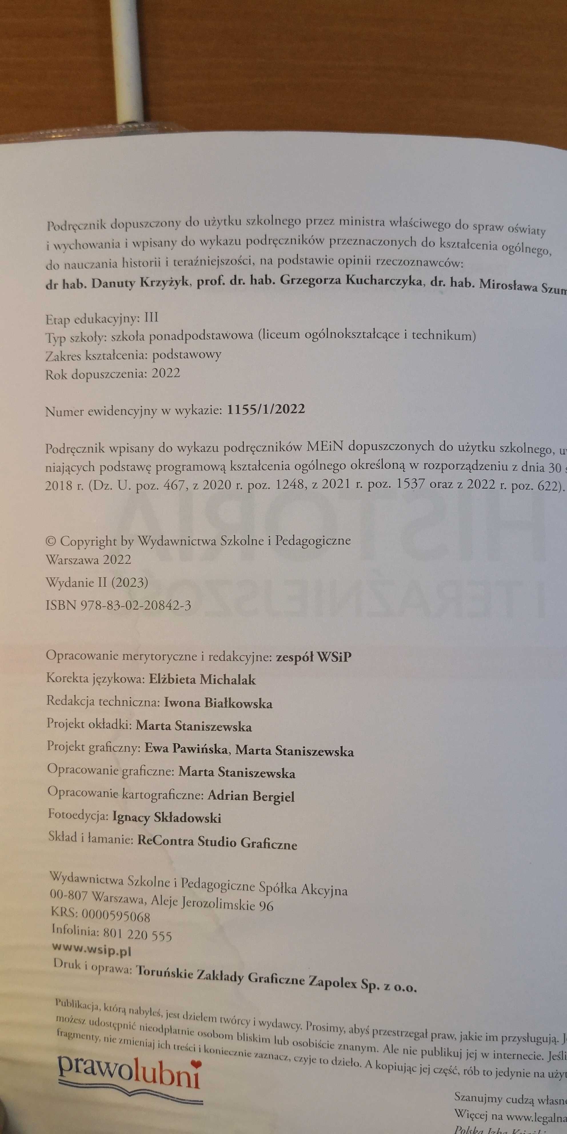 Historia i teraźniejszość HIT 1 WSiP podręcznik 1 liceum technikum
