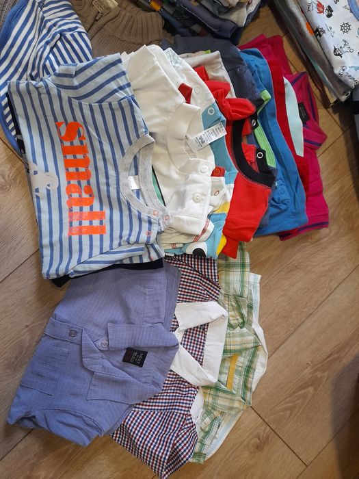 Paka 55 szt. ubranek r. 80. Chlopak