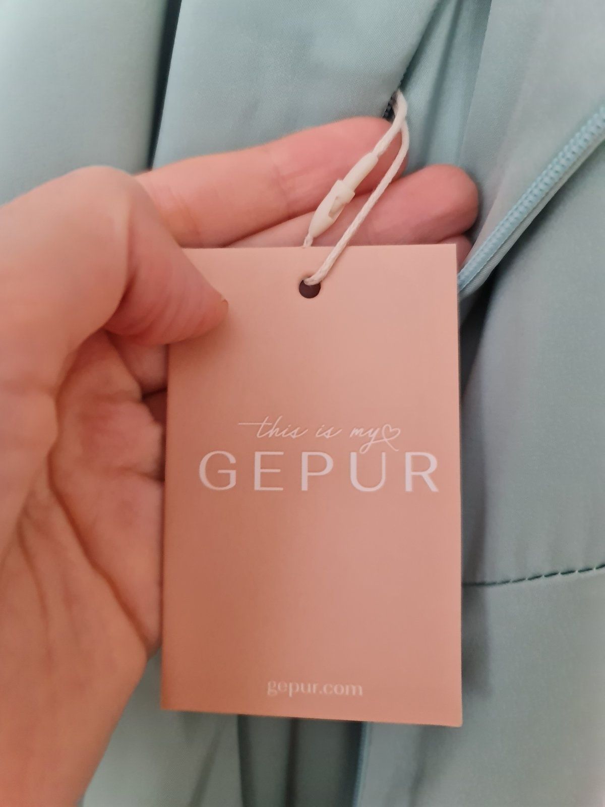 М'ятна сатинова сукня Gepur розмір s