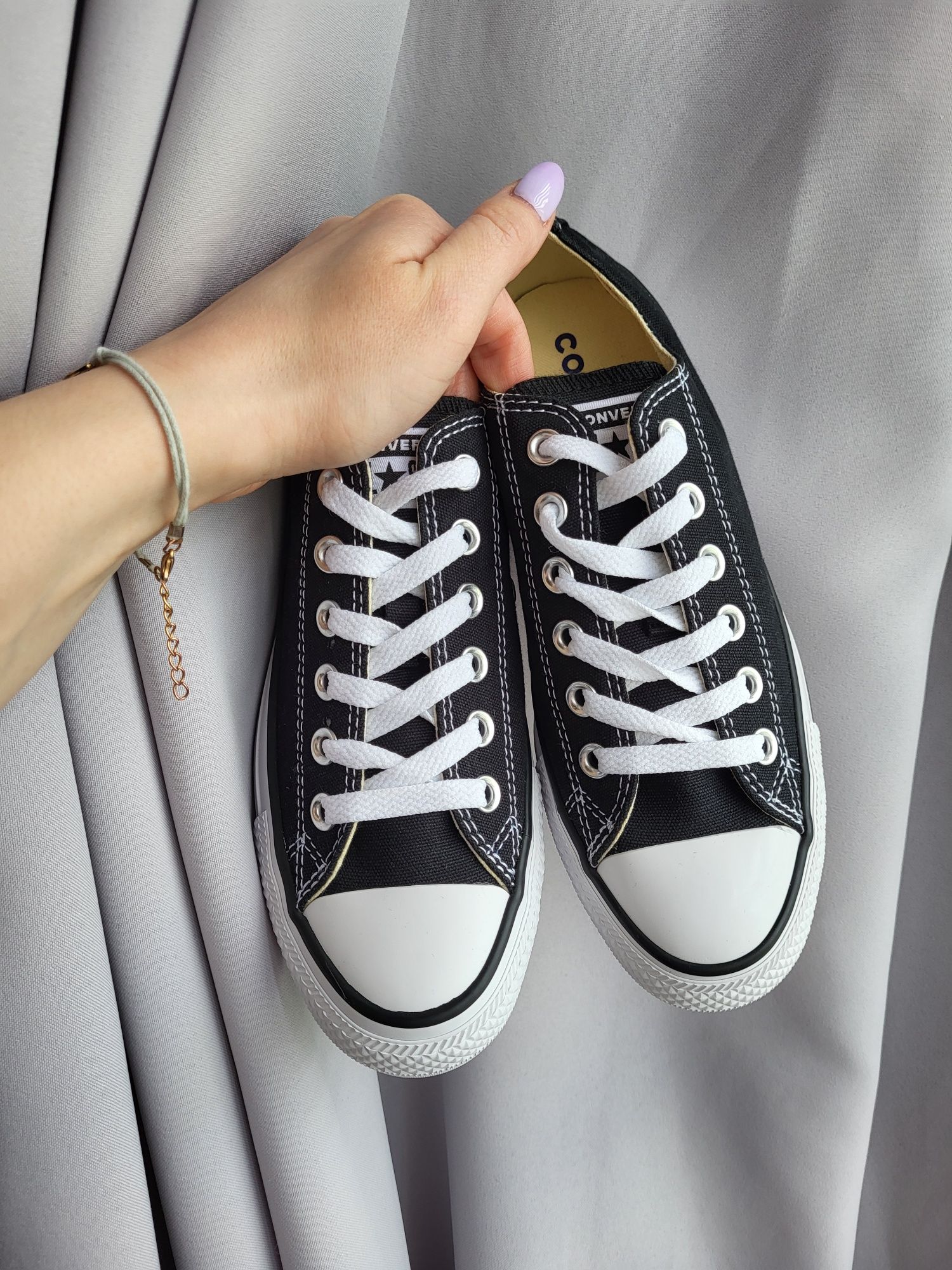 Converse czarne trampki 37