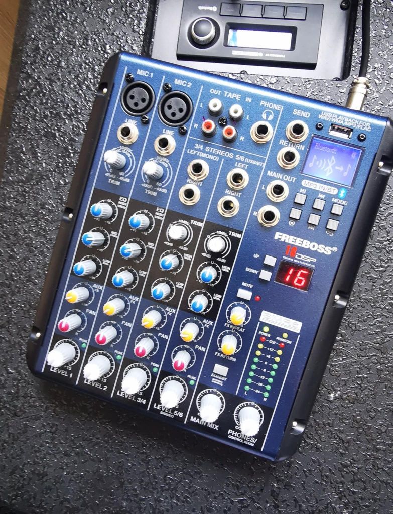 Mixer 4 kanały procesor 16 efektów bluetooth USB NOWY