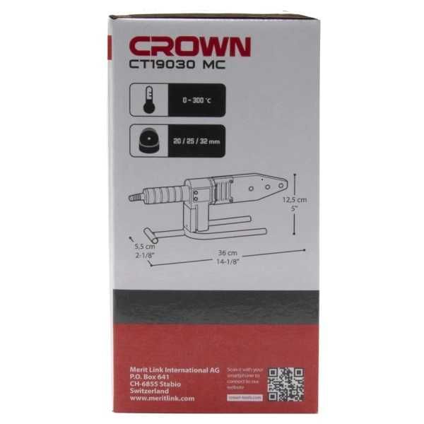 Паяльник для пластиковых труб CROWN CT19030 MC/800ватт/20-32мм/кейс/г3