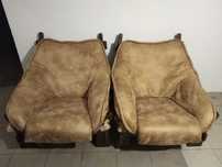 Fotele lite drewno 2 sztuki solidne
