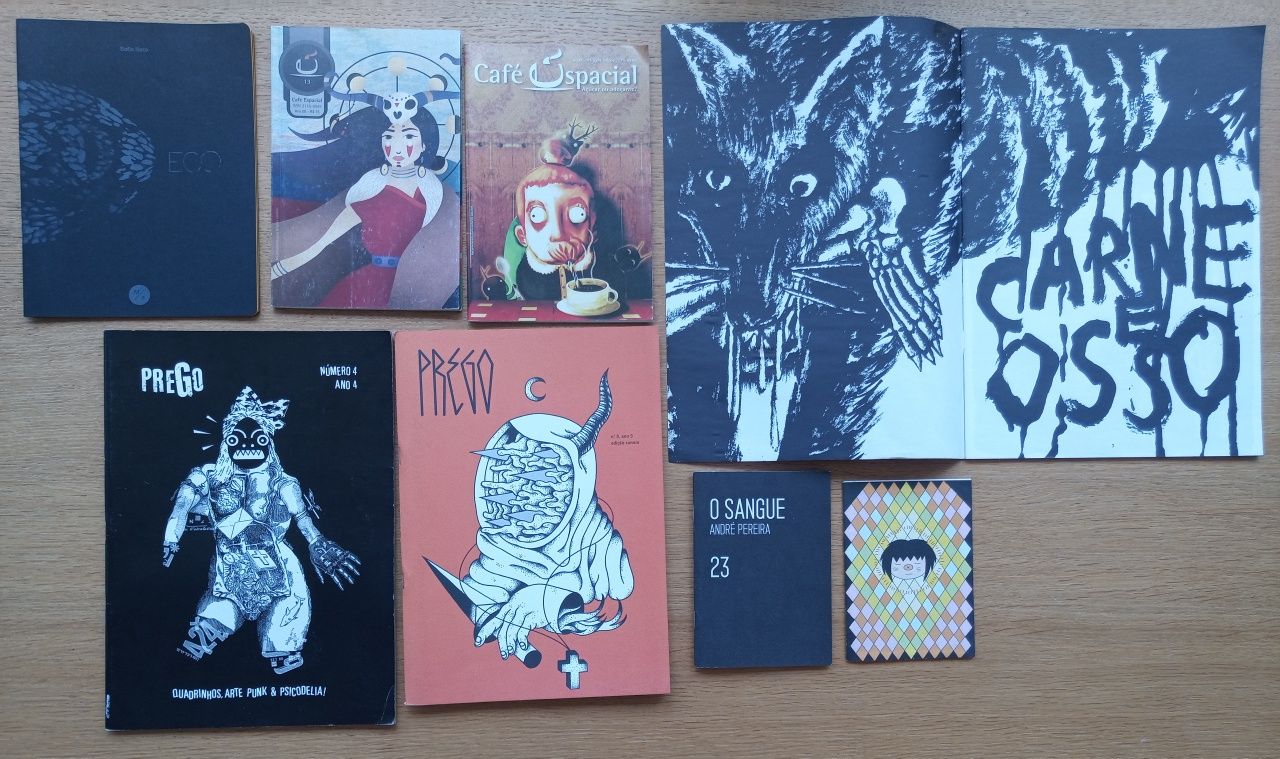 Fanzines de banda desenhada, mini-comics.