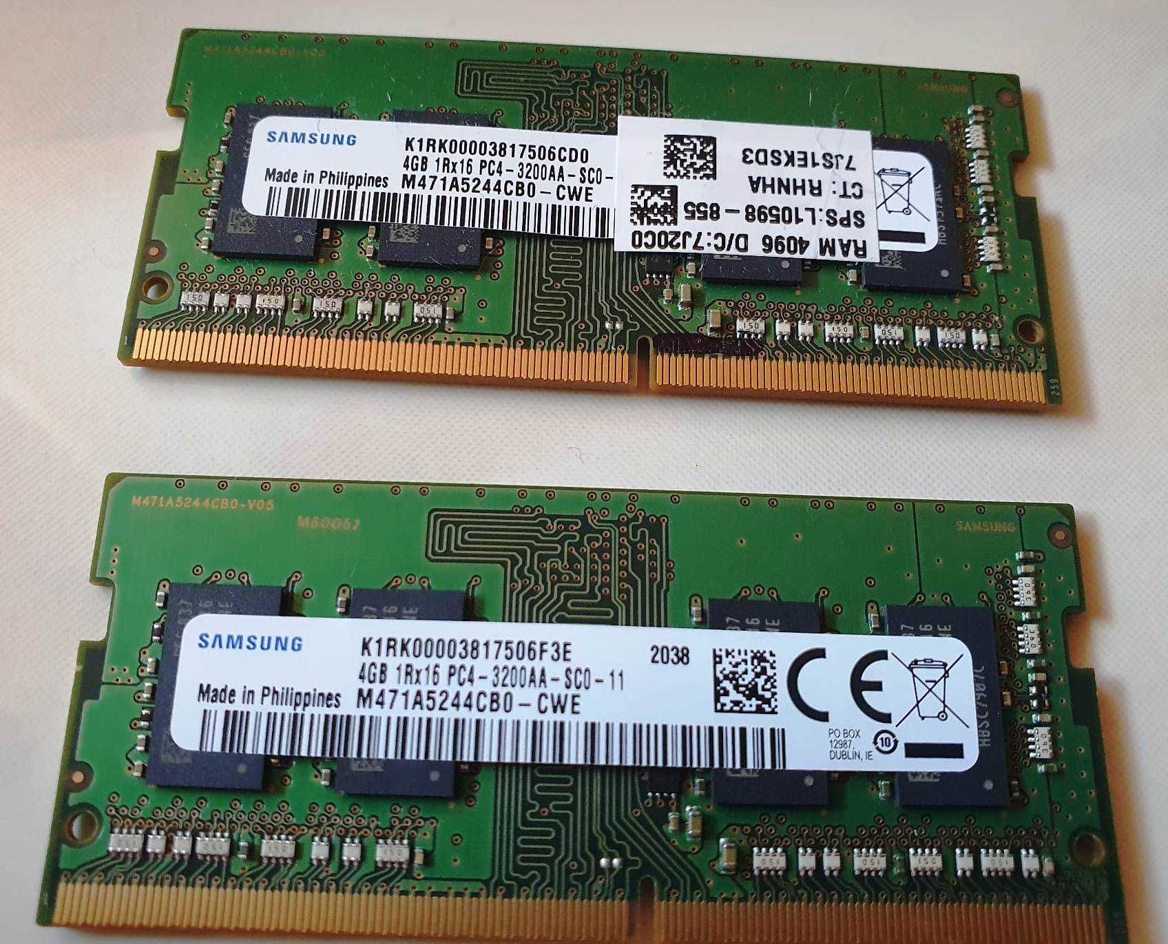 Pamięć ram DDR4 2x4Gb  (3200MHZ)