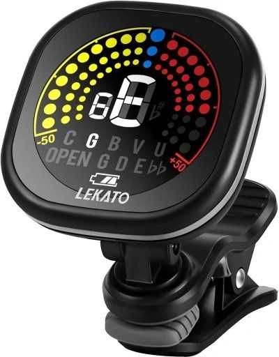 Tuner gitarowy do gitary skrzypiec ukulele z klipsem Lekato WST-6800