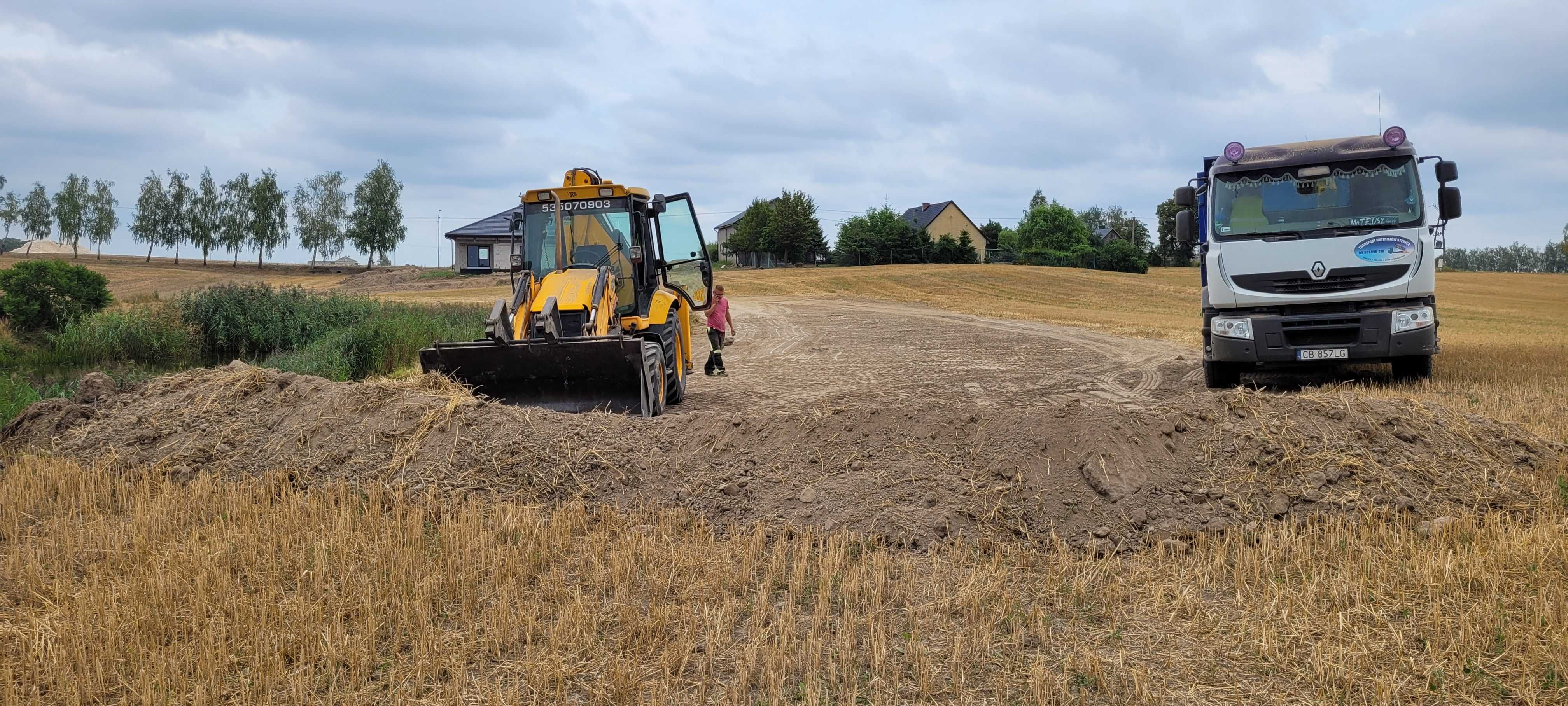 Żwir, ziemia czarna i podbudowa, piasek żółty, kamień, gruz, wywóz