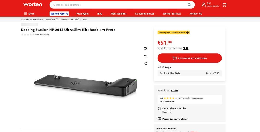 HP ultraslim docking station (valor de nova 51€)