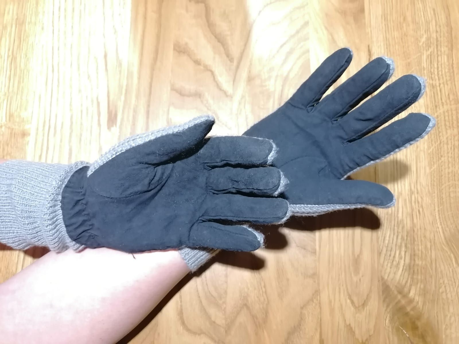 RESERVED rękawiczki czarne szare