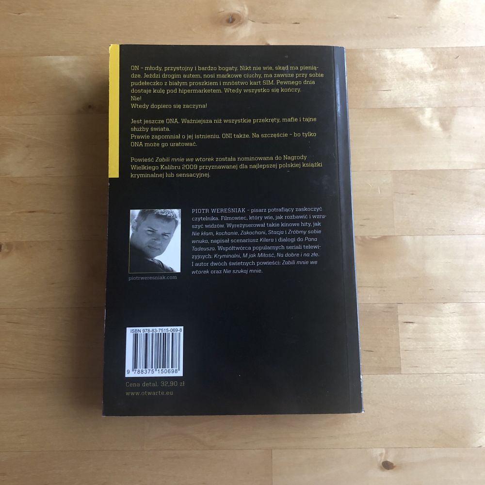 Książka Zabili mnie we wtorek - Piotr Wereśniak