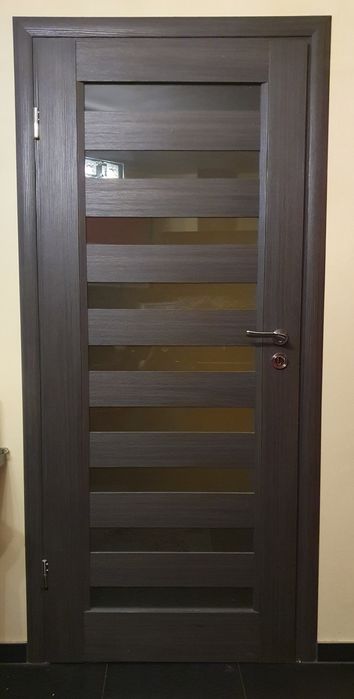 Drzwi wewnętrzne 80 L szary dąb