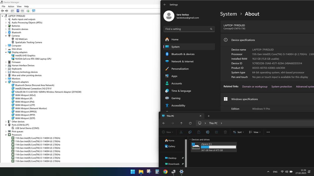 Acer ConceptD 7 "15.6" UHD 4K IPS i5-11400H RTX3060 16/512GB ноутбук