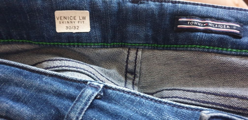 Jeansy spodnie Tommy Hilfiger 30/32 niebieskie Venice LW skinny fit