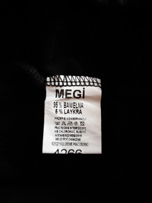 Legginsy czarne jak nowe Fashion, getry błyszczący lampas M