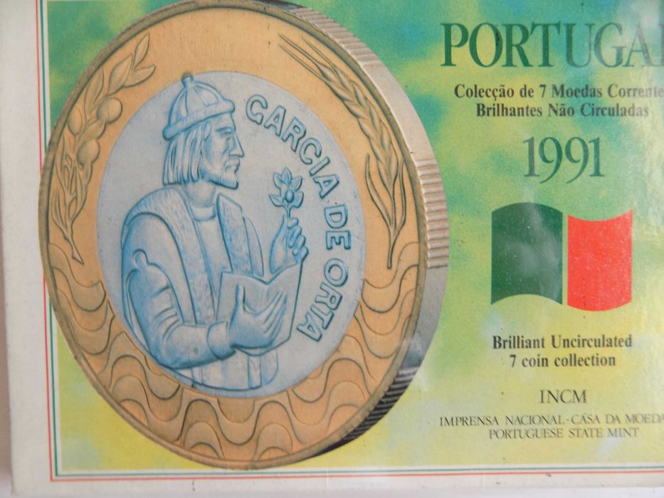 >3 Carteiras anuais de moedas escudo BNC