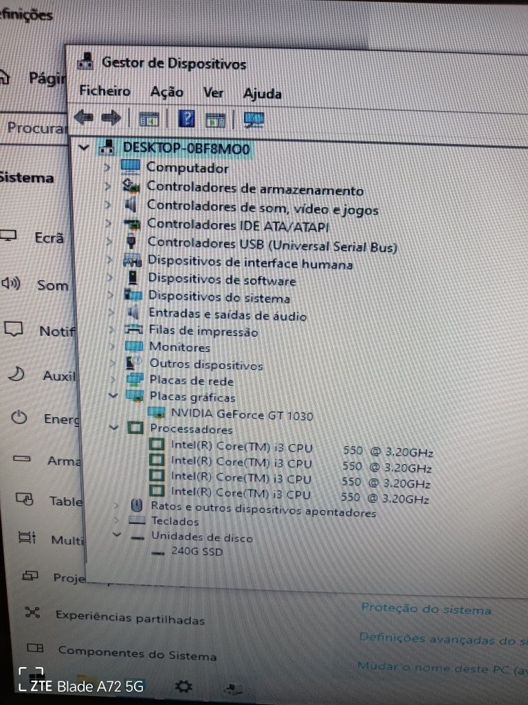 PC desktop com problemas