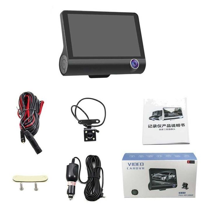 Dashcam com 3 câmaras * NOVO * Com Bateria