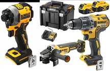 Zestaw Dewalt Wkrętarka Szlifierka Zakrętak 18 v 2x5 ah NOWY fv23%
