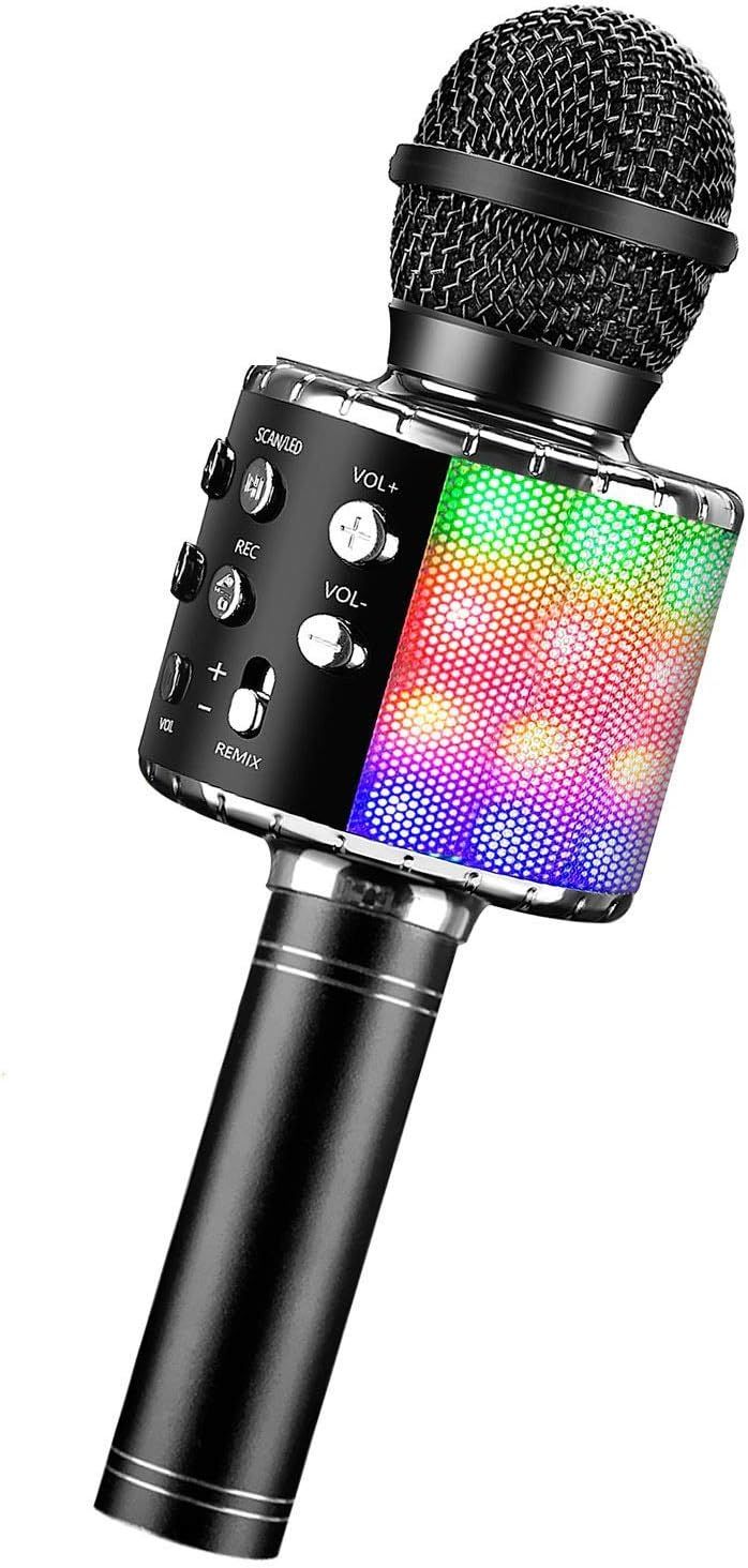 ShinePick, Mikrofon karaoke, 4 w 1, Bluetooth, bezprzewodowy