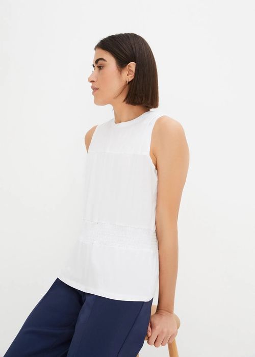 B.P.C top damski bez rękawów biały r.36/38