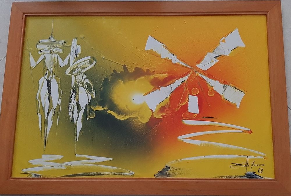 Tela moinho abstracta com 99cm por 70 cm