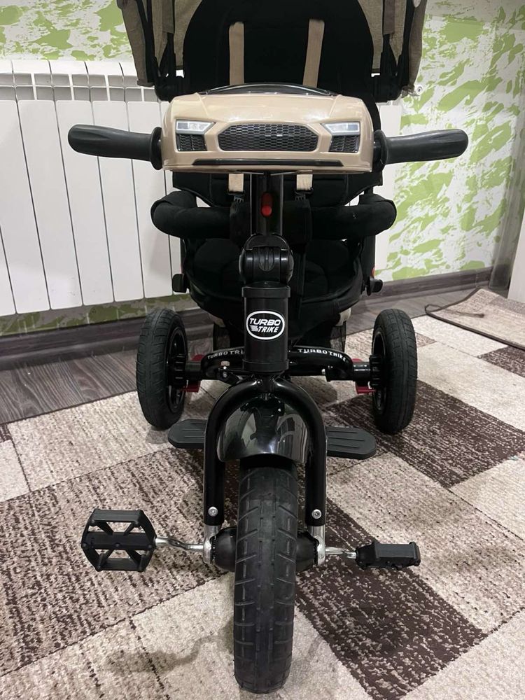 Дитячий триколісний велосипед Turbo Trike MT 1007-12 Бежевий