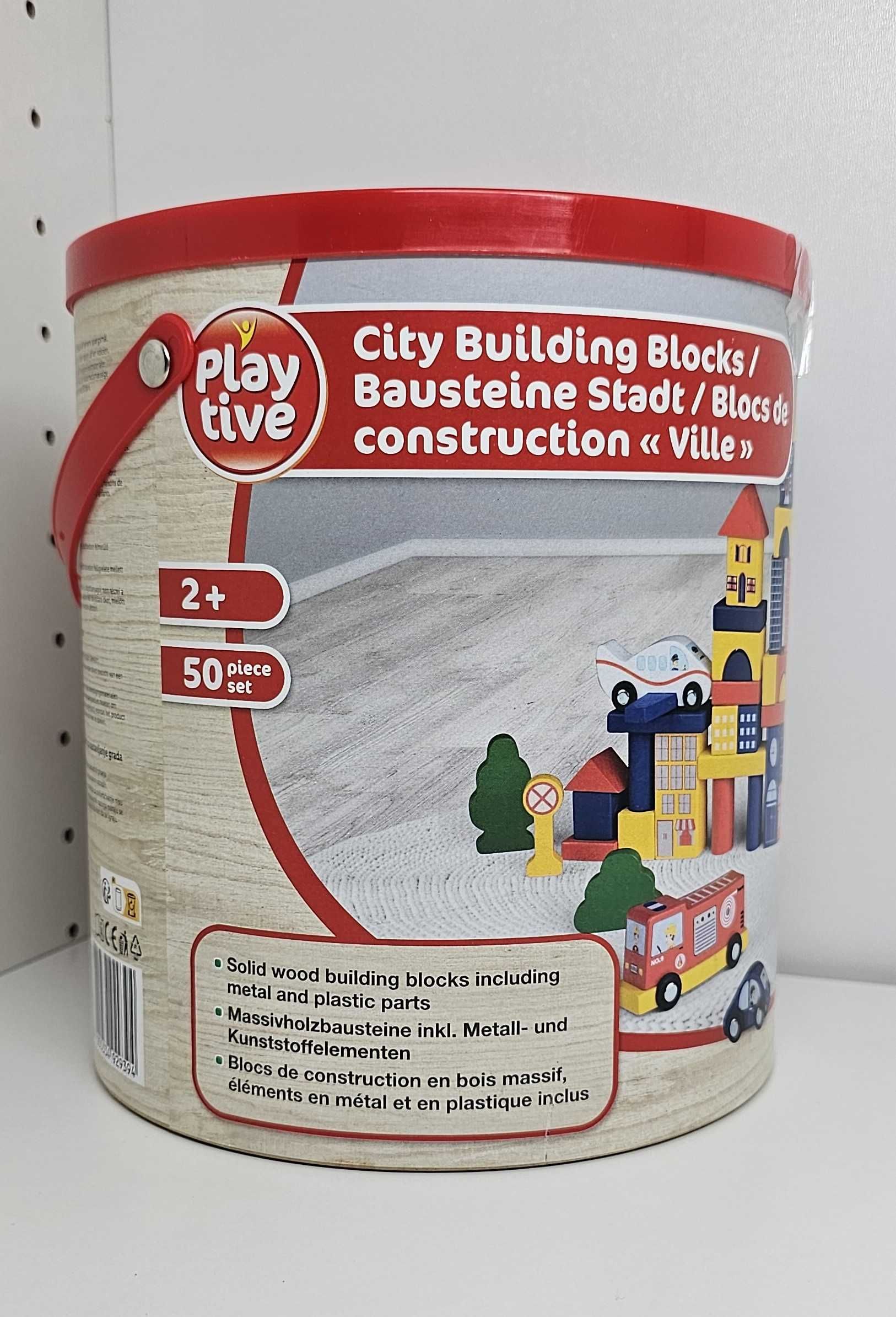 PLAYTIVE klocki drewniane 50 elementów miasto