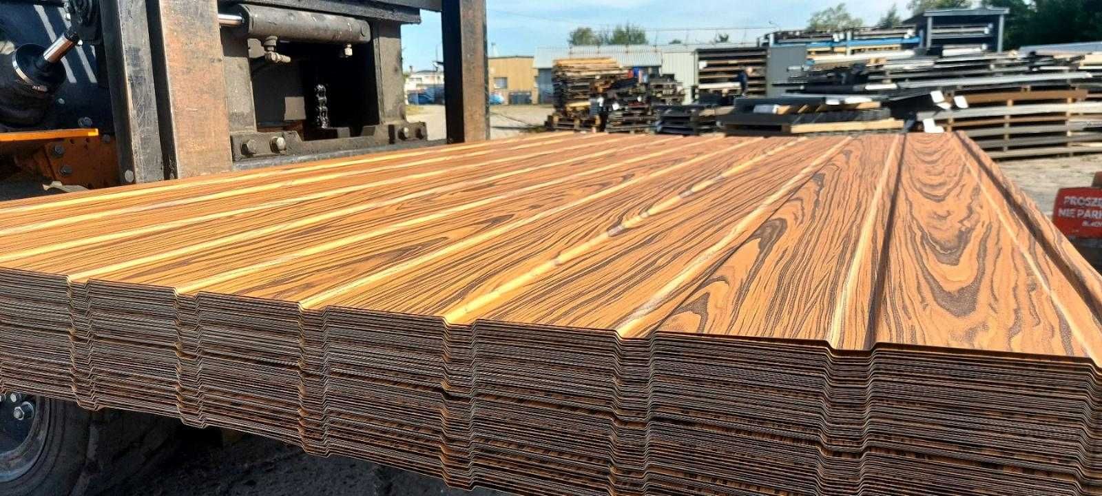 Blacha trapezowa T-7 ROSE WOOD Imitacja Drewna Blacha drewno podbitka