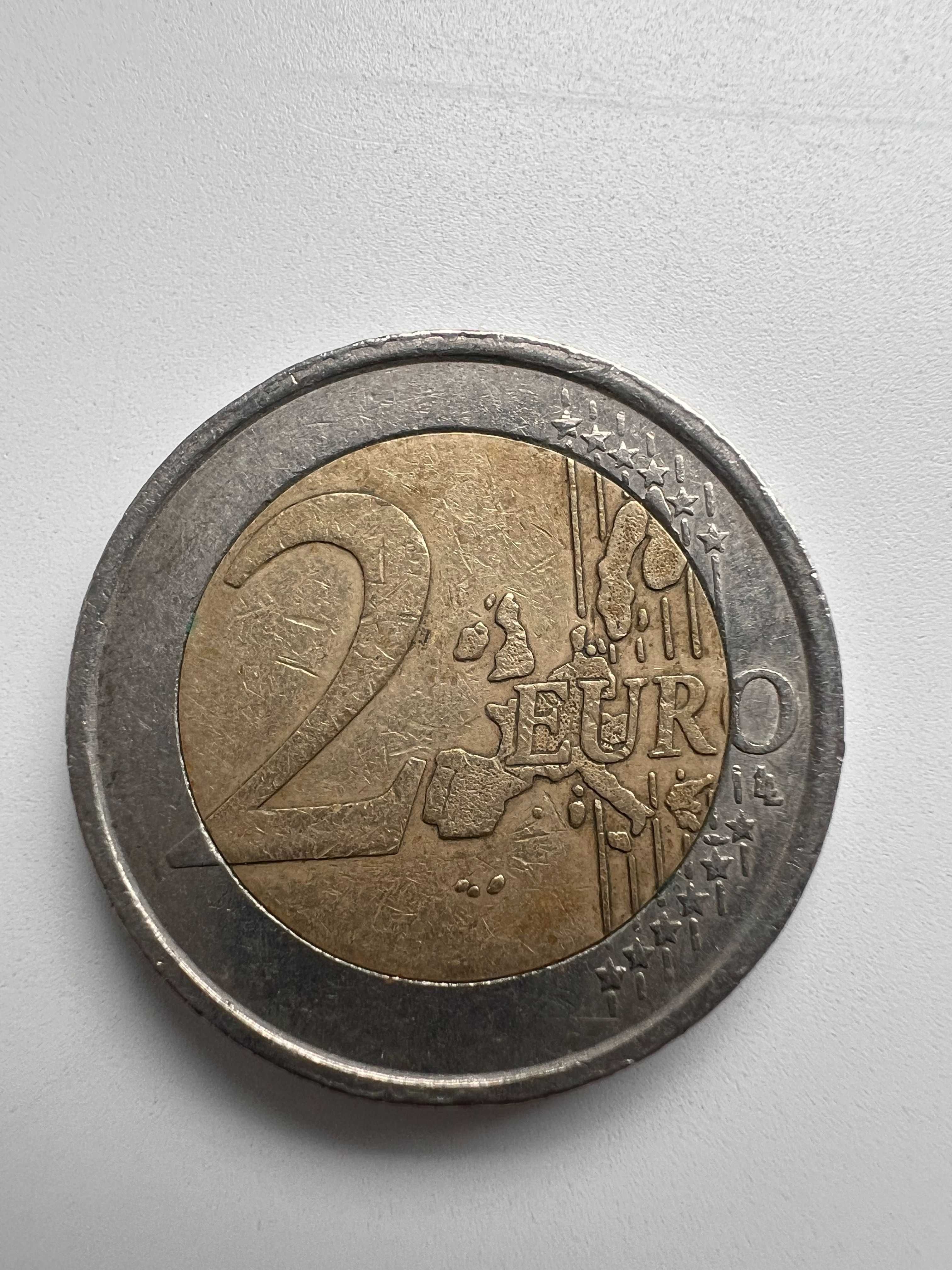 2 € euro Monety z błędami destrukt skrętka