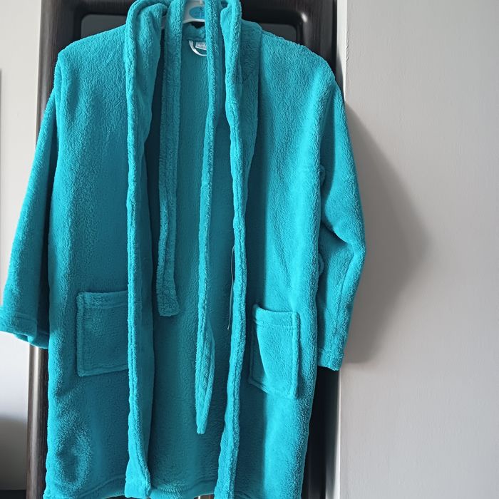 Szlafrok dziecięcy turkusowy  128cm