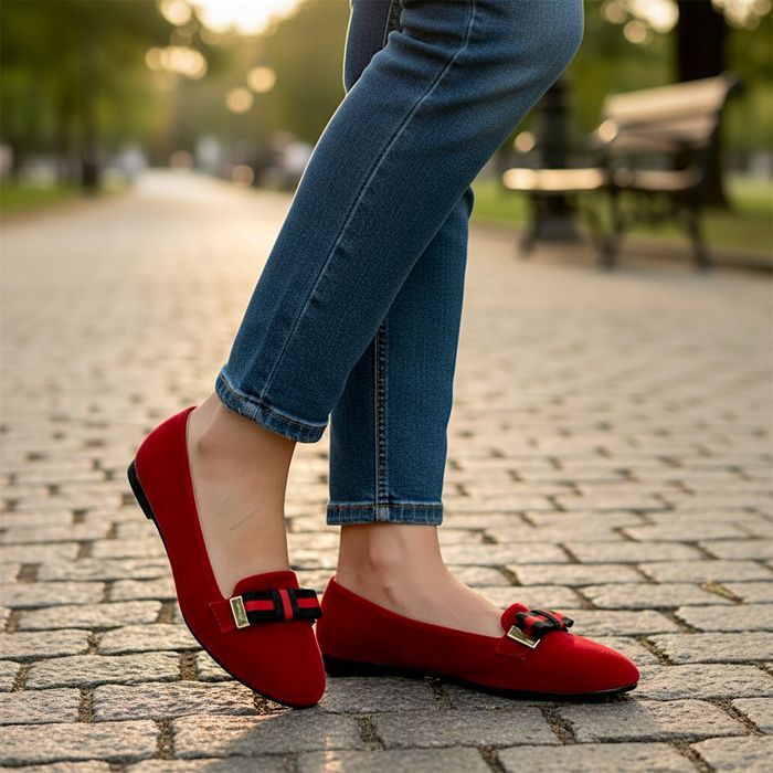 baleriny damskie mokasymy płaski obcas ozdobna kokardka 6465 rozm. 41