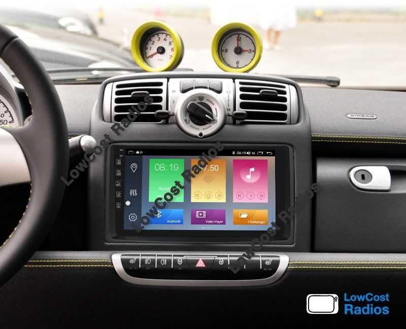 (SALDOS 2025) Rádio SMART 451 e 453 | GPS ANDROID 15 BT USB APPS WIFI