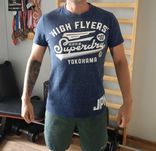 koszulka SuperDry granatowa, męska, krótki rękawek, rozmiar s