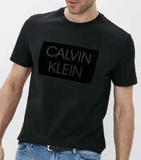 Мужские футболки Calvin Klein  Келвин Кляйн чёрная Белая