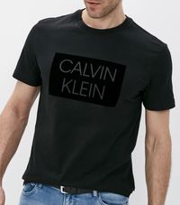 Мужские футболки Calvin Klein  Келвин Кляйн чёрная Белая
